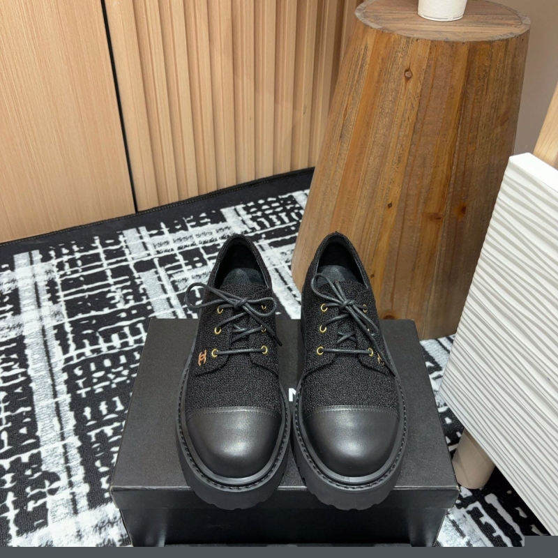 Ch*el leather shoes